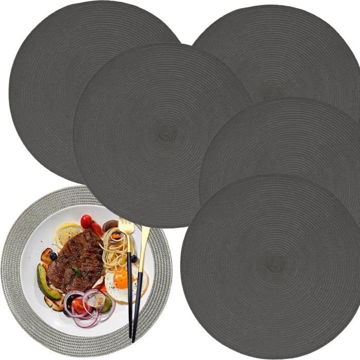 Set De Table Rond En Papier Vert Et Doré D38 AYLA | Maisons Du