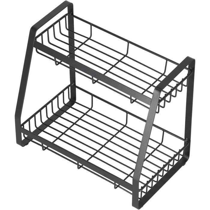 Étagère à épices De Comptoir - Organisateur Jaune 38x20cm, Tiroirs Pratiques Pour Rangement Cuisine