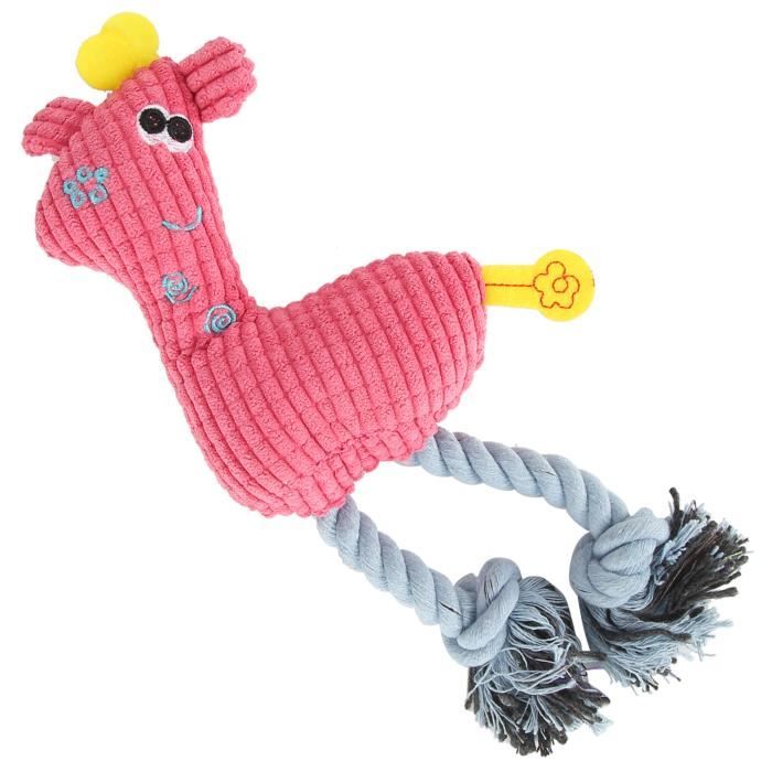 Meilleurs prix pour VGEBY Jouet à mâcher pour chiot Jouet à Mâcher Grinçant de Chiot Nettoyage de Dents Chien en Peluche animalerie jouet Rose rouge