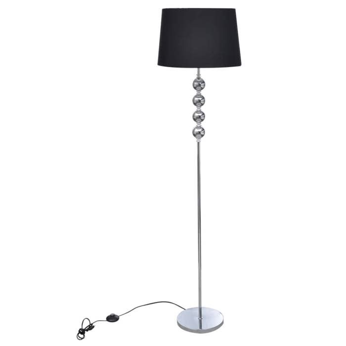 vidaXL Lampe de Sol à Long Pied 4 Boules de Décoration Noir Lampe de Chevet 240903 vidaXL Lampe de Sol à Long Pied 4 Boules de Décoration Noir Lampe de Chevet 240903