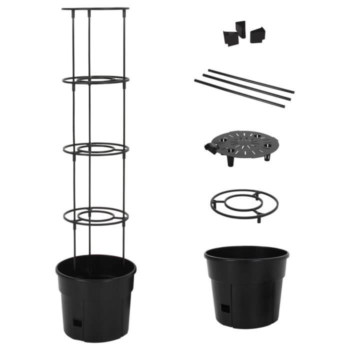 152209 vidaXL Jardinière à tomate Ø29 5x115 cm Polypropylène