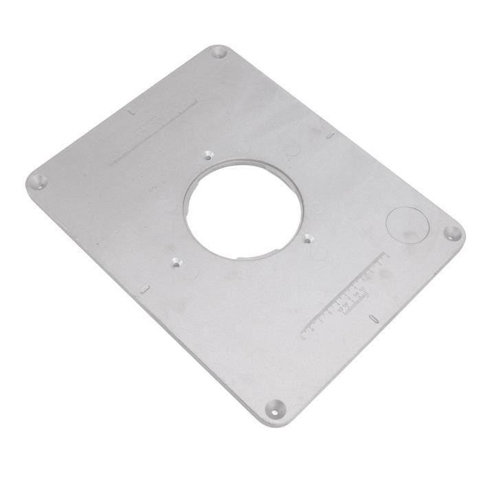 Plaque Insertion Pour Table De Routeur Namvo - 120x120x8mm - Aluminium - Anneau Coupe