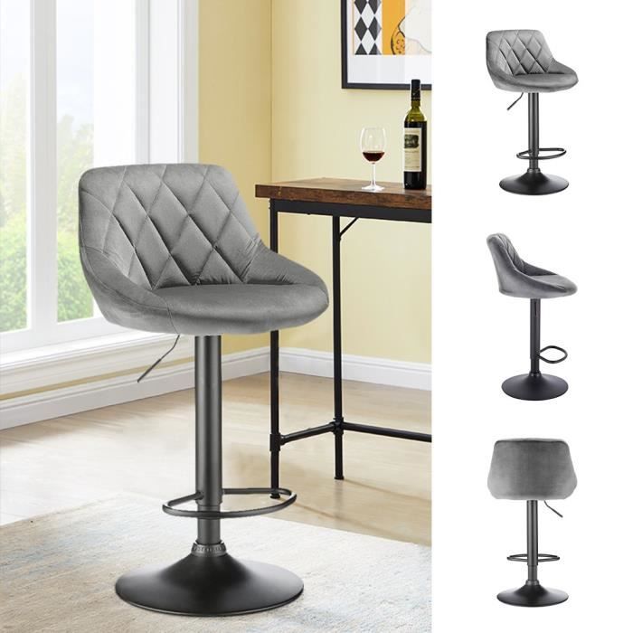 XUANYU Tabouret Bar Industriel 4pcs Chaises Bar Cuisine avec Dossier Siège de 105 cm de Haut Montage Facile Style Industriel