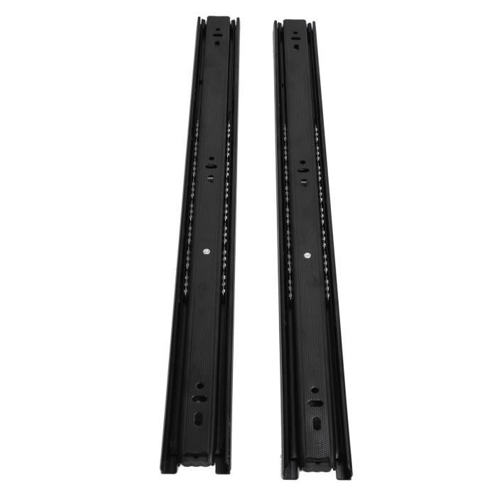 10 Paires De Glissières De Tiroir, Extension De 3 Sections, Grand Rail De Guidage Porteur Pour Bureau A Domicile 10 Pouces 92500156