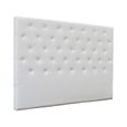 Tête de lit capitonnée "Déco" - 149 cm pour lit: 140 x 190 cm - Blanc - En PVC-1
