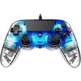 Manette Nacon lumineuse pour PS4 - Translucide Bleue-1