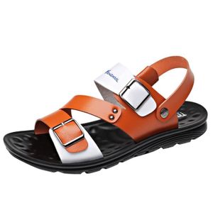 sandales homme orange