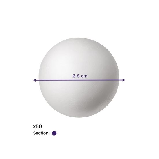 Boules En Polystyrène Blanc - Lot De 7 Diamètre 10 Cm Pour Bricolage, Décoration, Customisation Et Loisirs Créatifs