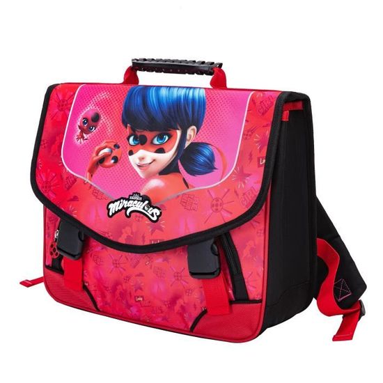 Cartable 38Cm 2 Compartiments 1 Poche Miraculous Cdiscount