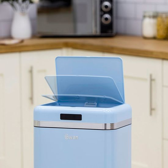 SWAN SWKA4500GRNEU Retro Poubelle à Ouverture Automatique Avec Capteur Metal 45 Litres Vintage Gris 84357044