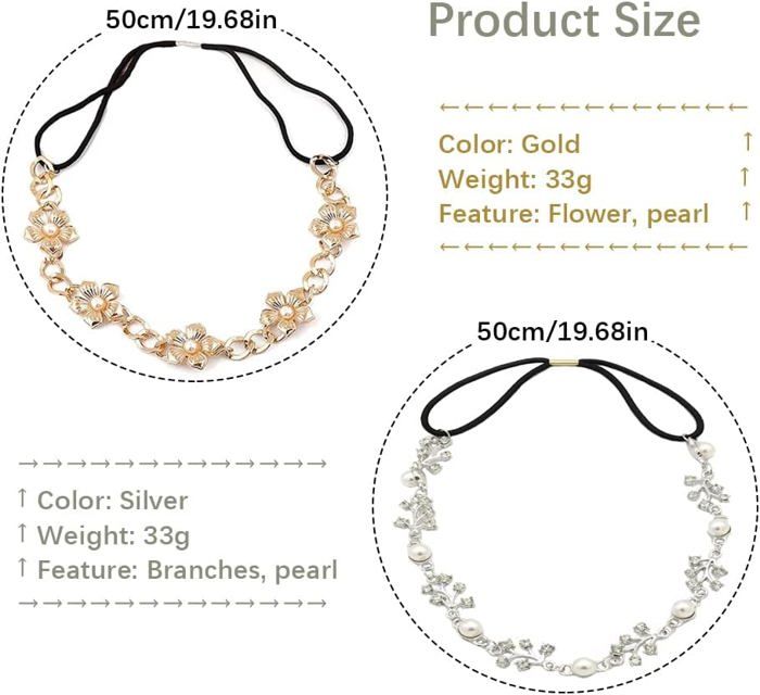 Bandeau Tressé Réglable Pour Femme - élastique, Style Bohème Pour Mariage, Fête