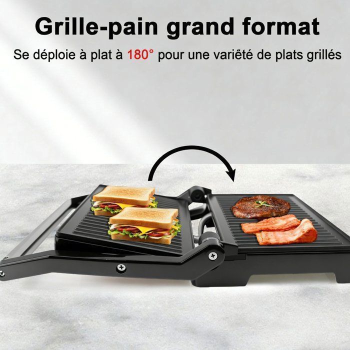 Machine À Sandwich Électrique, Gril Panini Presses Avec Plaques