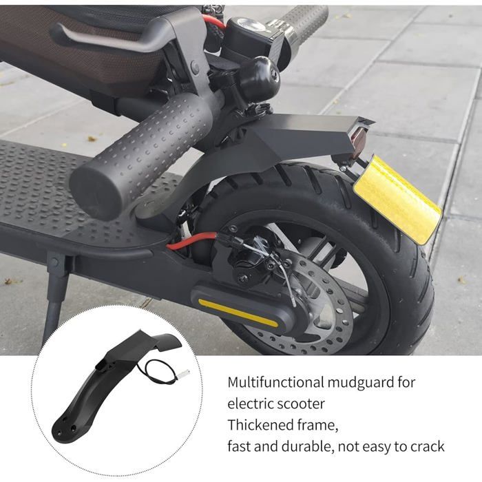 Garde-boue Arrière Delamiya Pour Xiaomi M365 – Avec Feu Stop, Crochet Et Support Plaque, Kit Renforcé