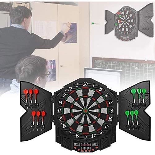 Cible De Fléchettes électronique TanjcXliu – 27 Jeux, 4 LED, Voix, 44x50,5 Cm