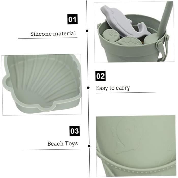 Ensemble De Jouets De Plage – Seau, Pelle, Moules Animaux – Bac à Sable Et Plage – Cadeau Été Pour Enfants Dès 3 Ans – Créatif Et Interactif