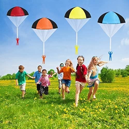 Set De 2 Parachutes Jouets à Lancer à La Main – Canard Jaune Et Grenouille – Nylon Durable – Jeux Extérieurs Dès 3 Ans