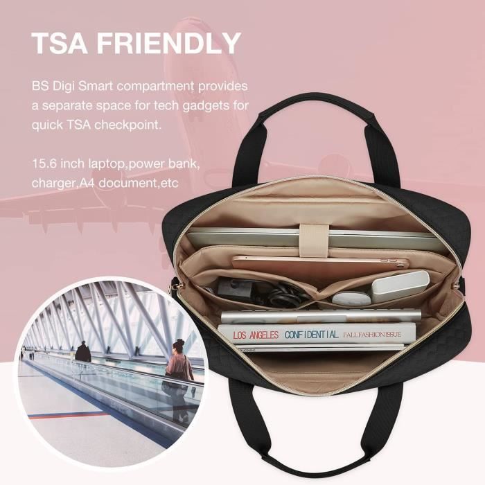 Sac Ordinateur Portable 15,6" Avec Compartiment à Déjeuner Isotherme - Sac à Main Femme étanche - Pour Travail, école, Voyage