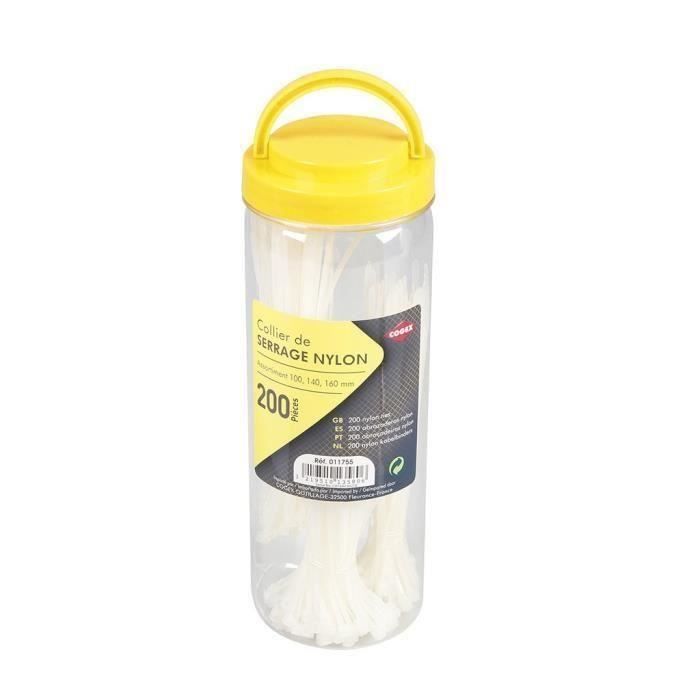 2,5 mm Collier de serrage plastique attache câble Colson rislan 60 mm