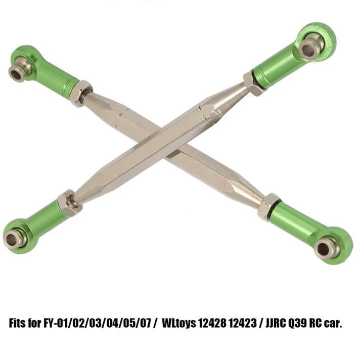 Kit De Biellettes Métalliques Pour Servo Et Suspension – Compatible WLtoys 144010 144001, Réglable, Rouge, Pièce De Rechange RC