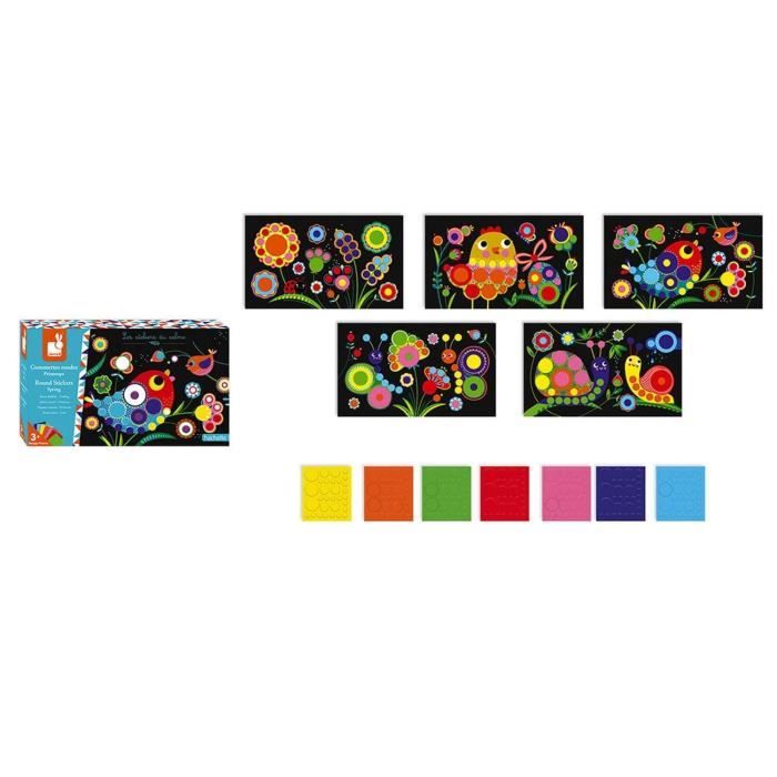 Jeu créatif - JANOD - Kit Créatif Gommettes Rondes Printemps - Enfant -  Noir - 22 x 4 x 13 cm - Cdiscount Jeux - Jouets
