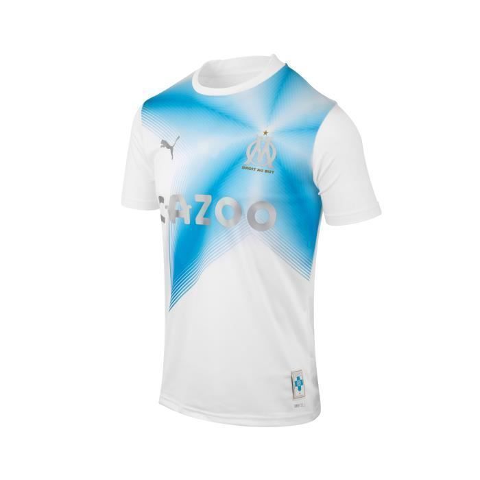 Maillot enfant OM Celebration 2022 23 white silver 8 ans