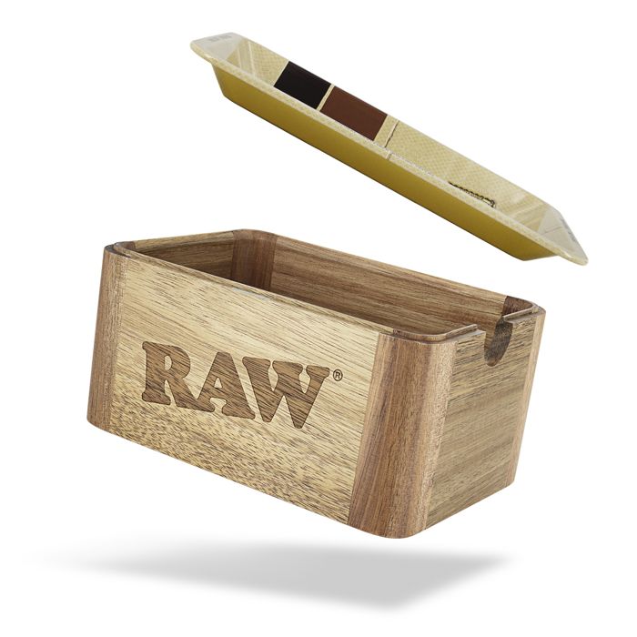 Cache Secret Box Mini Raw Boîte en Bois et Plateau pour Rouler ...