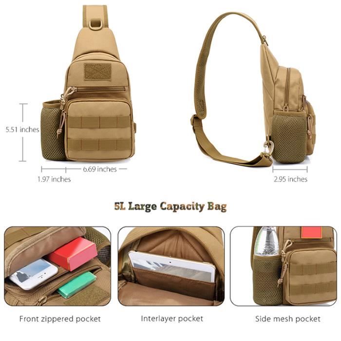 Sac à Dos Tactique Noir 3 Jours - Kms