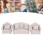 Ensemble de Canapé Miniature Canapé de Maison de Poupée Souple de Simulation avec Oreillers pour Plus de 3 Ans - Jeux - Jouets