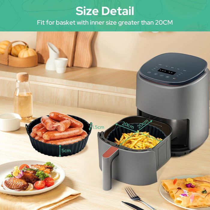 Moule Silicone Air Fryer, 2 Pièces Panier Moule Pour Airfryer