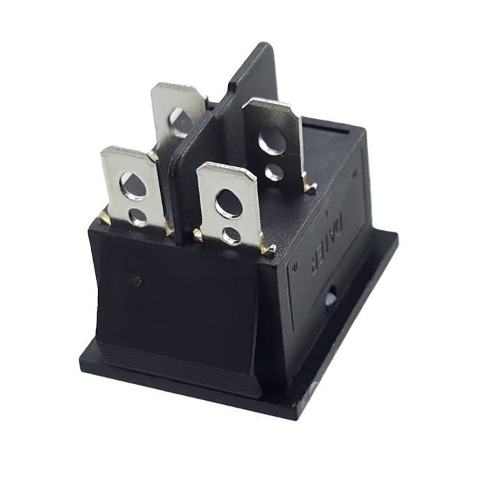Lot D'interrupteurs à Bascule ON/OFF 250V/6A Avec Voyant Lumineux - 1 Ou 2 Ou 4 Pièces