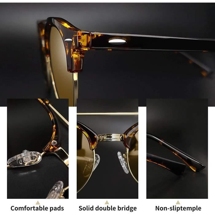Lunettes de Soleil Polaris es Demi Cercl es et Lunette de Soleil