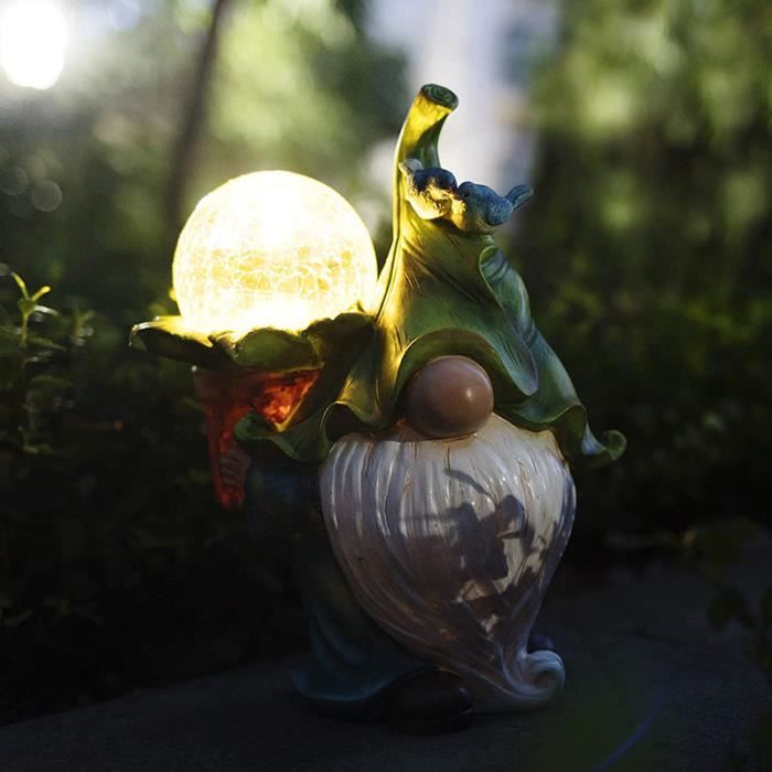 MILLUR Lampe de Pot de luciole Lumineuse Solaire garçon et Fille Statue  décoration résine Jardin Cour extérieur Sculpture décoration (Paire)
