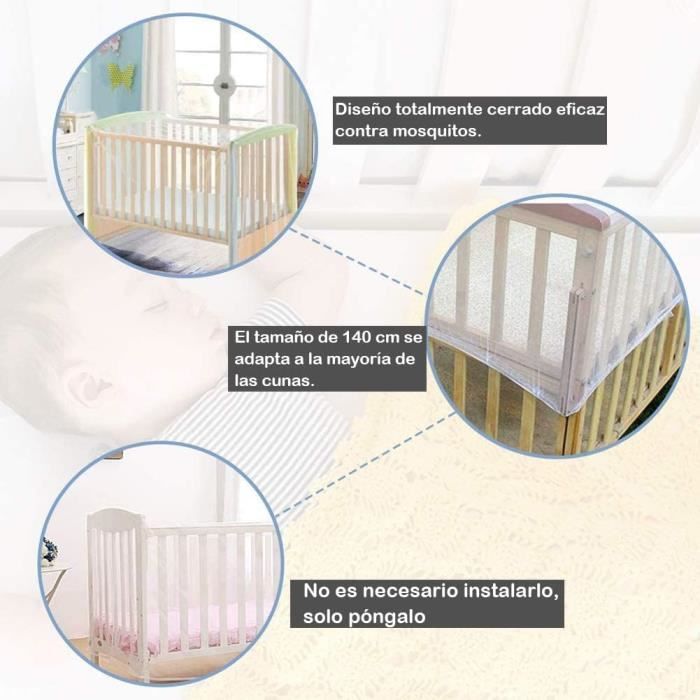 Lit Bébé Pliant Toile Bois Armée - Avec Moustiquaire - Coloris Marine - Occasion
