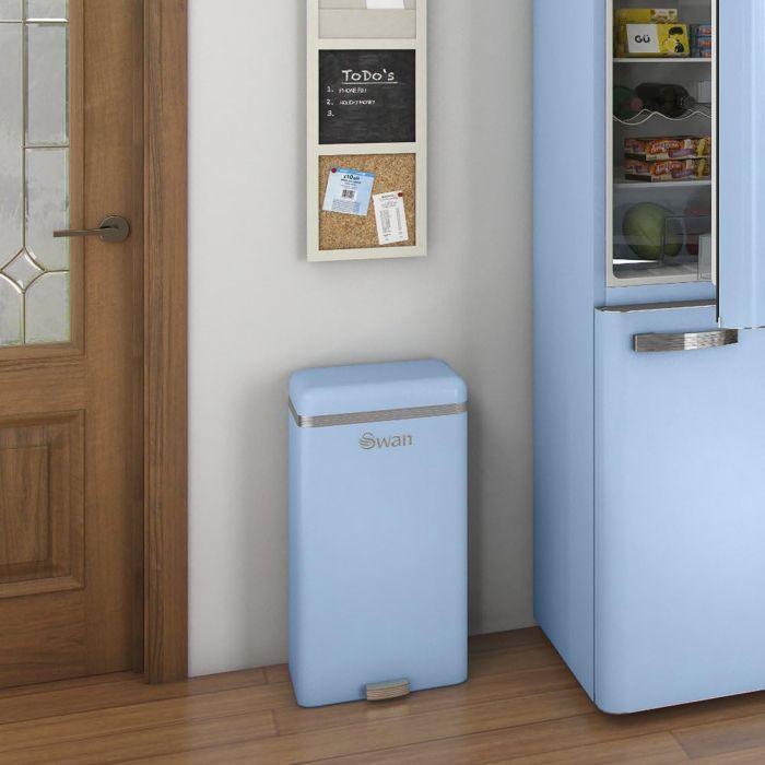 Swan swka4500gn retro poubelle à ouverture automatique avec capteur, métal, 45 litres, vintage vert SWAN Pas Cher