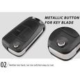 Coque clé 2 boutons Compatible pour Opel Astra H Corsa D Vectra C Zafira Astra Vectra Signum (2 Boutons)-3