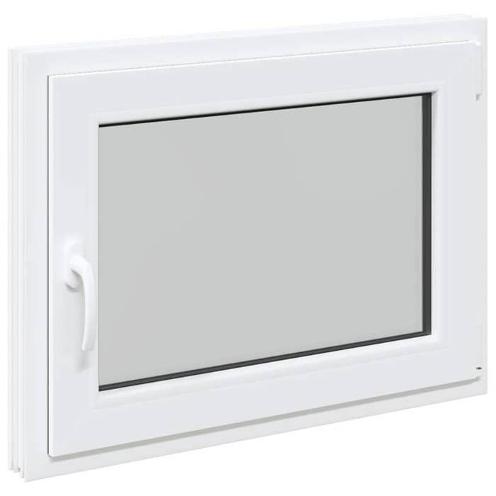 Fenêtre de soussol oscillobattante vidaXL 80x50 cm Blanc PVC — free download