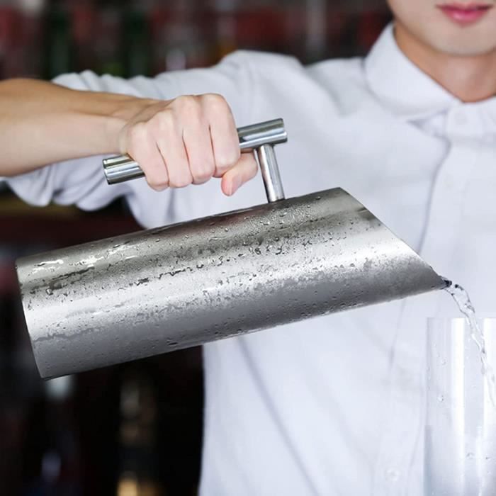 Pichet à eau en acier inoxydable, carafe de grande capacité en métal avec  garde-glace pour restaurant d'hôtel à A346 - Cdiscount Maison