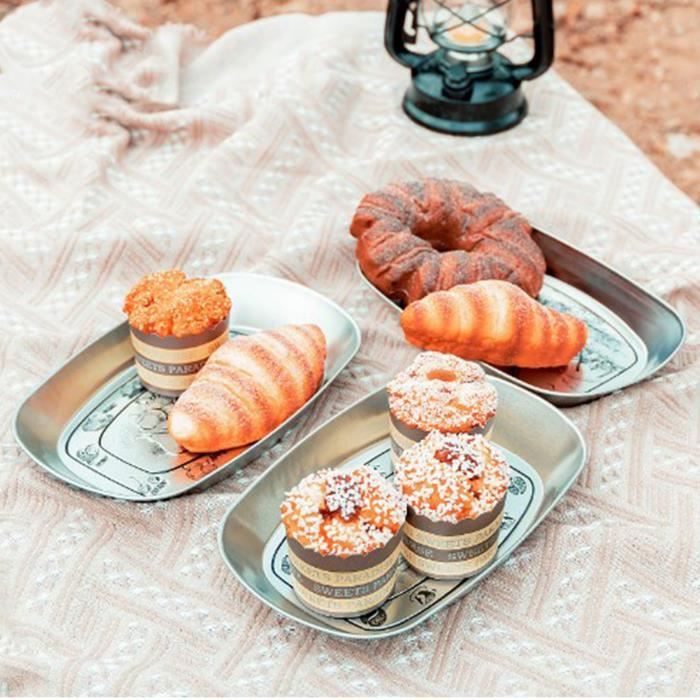 Assiettes de service de camping Camping en fer-blanc assiette à dîner en  plein air table assiette Style de fruits et légumes