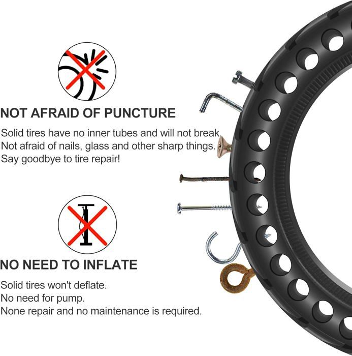 Pneumatico Vacuum 50/75-6.1 Per Monopattino Elettrico Xiaomi M365 Pro 2 1s Essential Electric Scooter - Foto 12