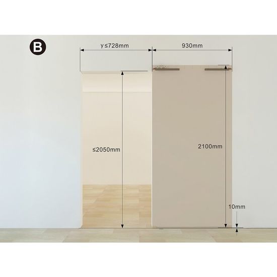 Porte coulissante en Verre dépoli 90 x 208 cm - Made in Germany