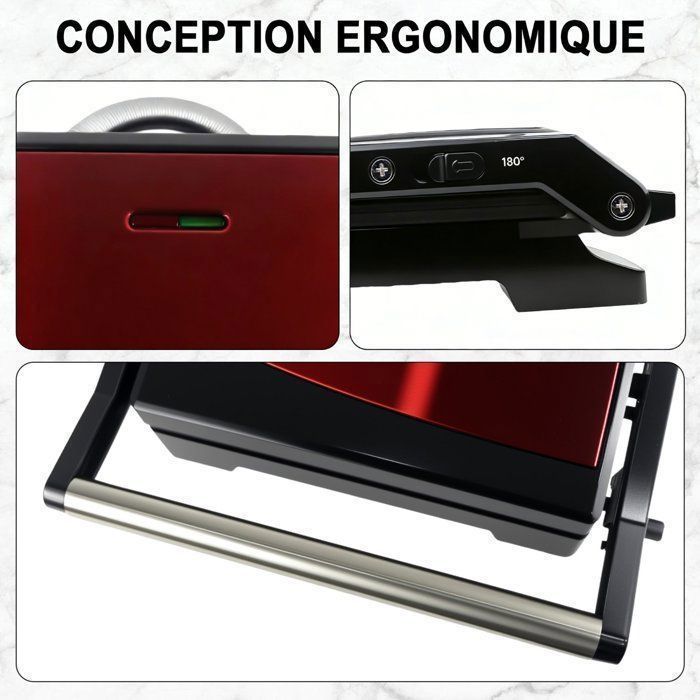 Grille-pain Clatronic ST 3477, Machine à Sandwich 750W, 2 Plaques, Blanc, Neuf