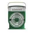 ®RisingFF Climatiseur portable silencieux 4 en 1, sans ventilation, mini climatiseur, humidificateur rechargeable (vert)
