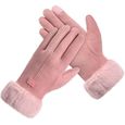 2 Paires Gants Hiver Tactiles Femme, Gant Tactile Femme Rose Gris, Gants Chauds Gants Thermique Fourrés Femme Avec Motif De Renne De Noël | Leroy Merlin