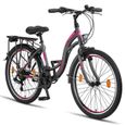 Licorne Bike Stella Premium City Bike 24,26 et 28 pouces – Vélo hollandais, Garçon [24, Anthracite]-0