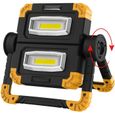 Projecteur Chantier LED Rechargeable USB Lampe de Travail Lumières de Sécurité d'urgence pour Atelier Garage Terrasse Jardin-0