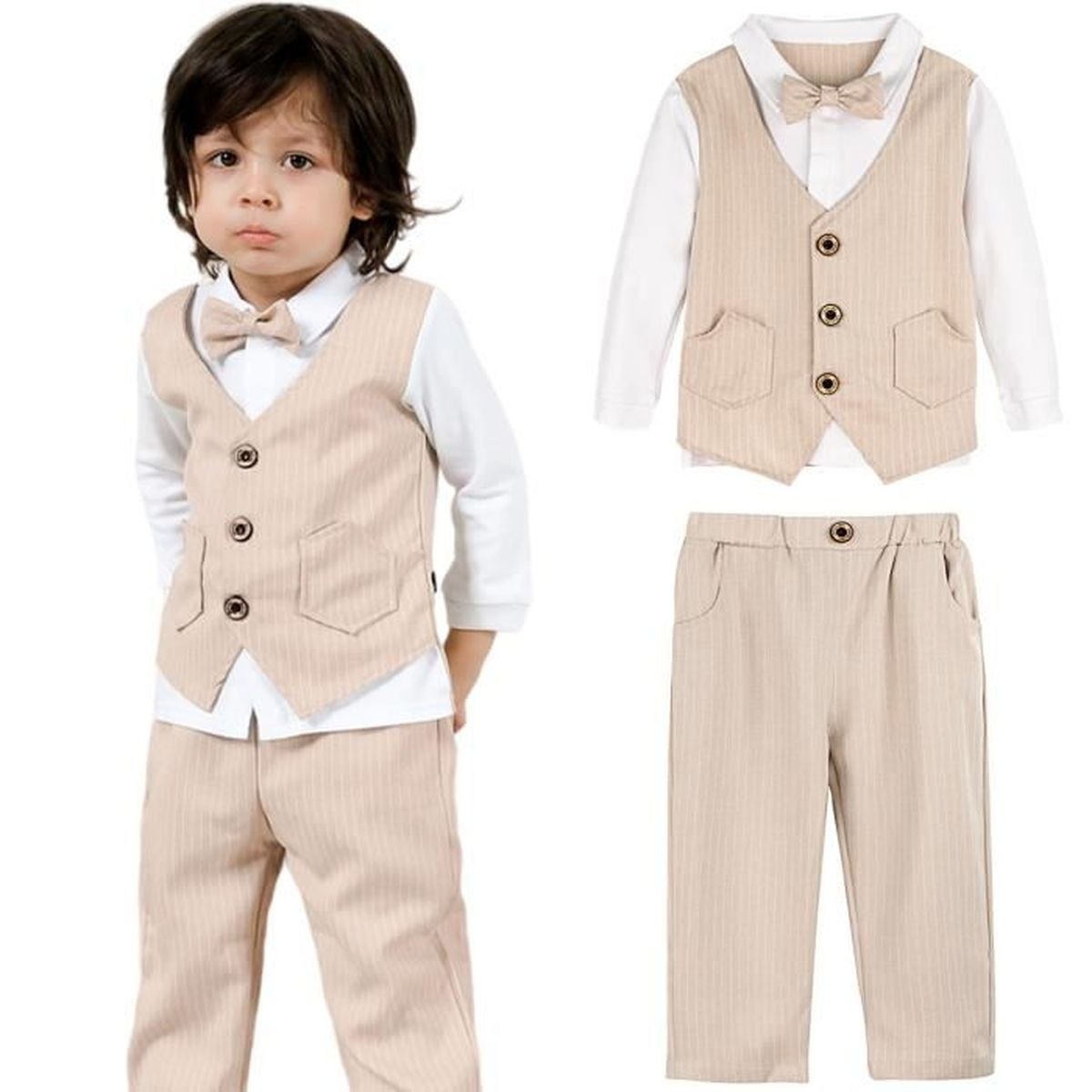 Ensemble Bebe Garcons Bapteme Mariage Gentilhomme Manches Longues Hiver Chaud Haut Pantalon Costume 2pcs Cdiscount Pret A Porter