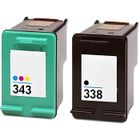 PLEIN D'ENCRE Cartouches types HP 338/343 XL ENCRE DE FRANCE