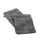 DOUCEUR D'INTERIEUR Lot de 2 Gants de Toilette "Tendresse" 15x21cm Anthracite
