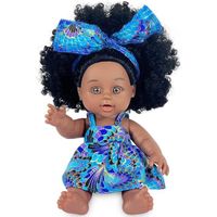 Poupée Noire 10 Pouces Poupee Bebe Poupée Africaine pour Enfants Mode Jouer Poupon- Meilleur Cadeau pour Enfants Filles