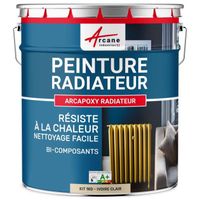 Peinture Radiateur - Fonte acier alu chauffage  RAL 1015 Ivoire clair - Kit 1 Kg jusqu'a 5m² pour 2 couches